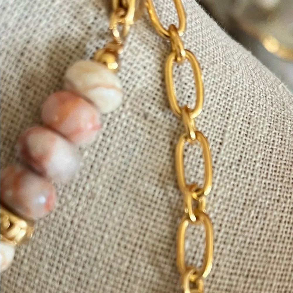 Brighton Gold and Cream Beaded Necklace with Pendant - Picture 2 of 3